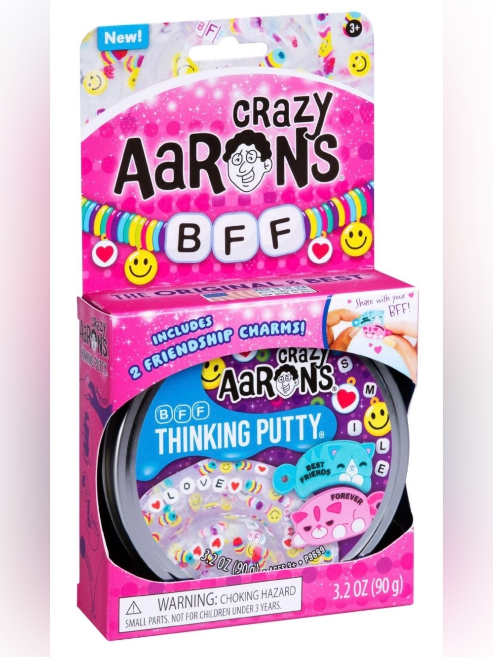 Crazy Aaron’s BFF Thinking Putty - 2 Friendship Charms. ASMR Stress Relief Toy. - Picture 5 of 6